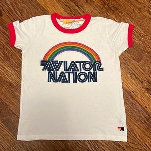 AVIATOR NATION Childs SS T shirt Sz 10 VGUC
